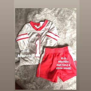 Ohio state jersey and matching shorts set